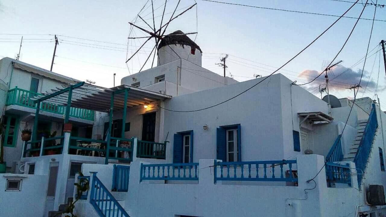 Traditional Split Level House In Mykonos Town Villa Exterior foto